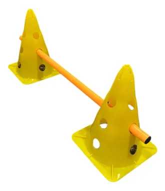 Set Conos con Agujeros 30cm + Valla de Entrenamiento Fútbol Hockey