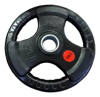 Disco Olímpico De Hierro Engomado - Con Agarres