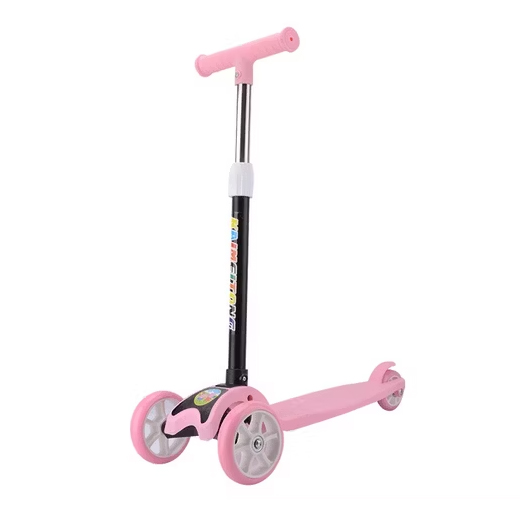 Foldable-Pink-Three-Wheel-Scooter-Plastic-Kids-Scooter copia