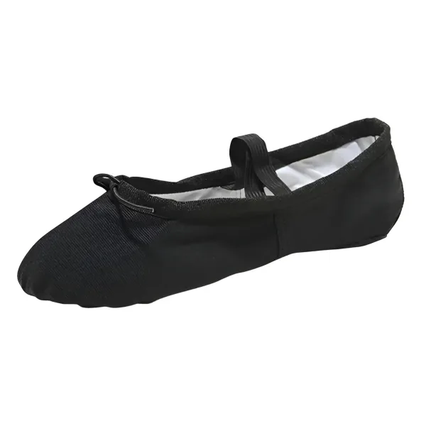Zapatilla De Ballet Lona Negro (2)