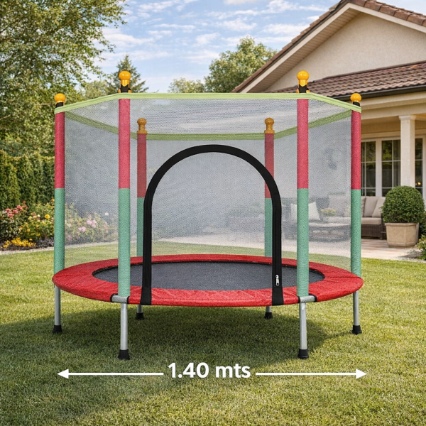 Cama Elastica 1.40m Trampolín Con Red Proteccion (1)