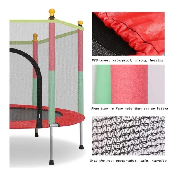 Cama Elastica 1.40m Trampolín Con Red Proteccion (1)