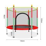 Cama Elastica 1.40m Trampolín Con Red Proteccion (2)