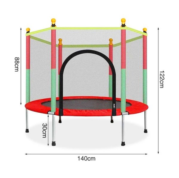 Cama Elastica 1.40m Trampolín Con Red Proteccion (2)