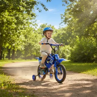 Bicicleta Para Niños Tipo Moto Rodado 16 Con Roncador