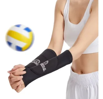 Mangas De Proteccion Volley Volei Acolchonada Color Negro X2