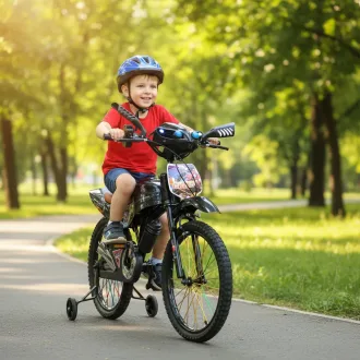 Bicicleta Moto Niño Rodado 20 Con Roncador Luces Y Musica
